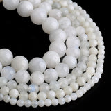 Grade AAA Natural Blue Moonstone Beads Round Loose Stone Beads 4/6/8/10/12mm For Jewelry Making DIY Bracelet Necklace 15 Inch