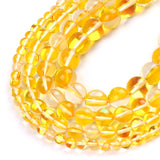 Round Clear Orange Flash Crystal Glass Austrian Crystal Glitter Loose Beads For Jewelry Making DIY Charms Bracelet 15''6/8/10/12mm