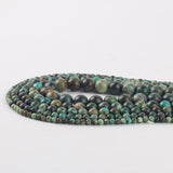 Natural Round African Turquoises Stones Bead 4-12 mm Genuine Loose Green Turquoises Beads For Jewelry Making Bracelet DIY