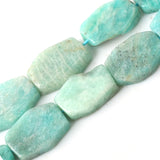 Natural Stone AAA Grade Genuine Amazonite Flat Rectangle 10*20mm Beads For Jewelry Making DIY Bracelet Necklace Earrings
