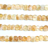 Natural Yellow Crystal Stone Beads Transverse Pore Denier Section Loose Beads 15x20mm for Jewelry Making DIY Bracelet