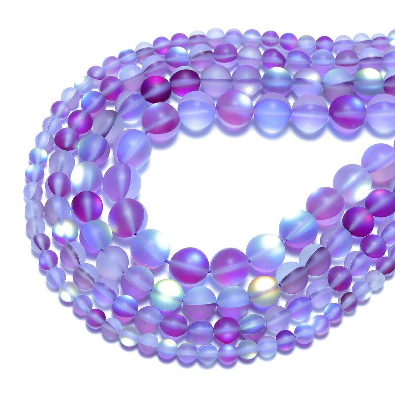 A++ Matte Purple Frosted Austrian Crystal Round Beads For Jewelry Making 6/8/10/12mm Glitter Austrian Crystal Diy Bracelet