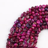 5*8mm Natural Stone Purplish Red Tiger Eye Chips Beads Irregular Freeform Gravel Beads Bracelet for Jewelry Making DIY Necklace