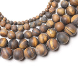Natural Stone Matte Tiger eye Agates Jaspers Turquoises Round Loose Beads 15" Strand 6 8 10 MM Pick Size