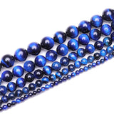 A++ Natural Stone Beads Lapis Blue Tiger Eye Round Beads For Jewelry Making 15inch Pick Size 6.8.10.12mm Making Bracelet