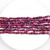 5*8mm Natural Stone Purplish Red Tiger Eye Chips Beads Irregular Freeform Gravel Beads Bracelet for Jewelry Making DIY Necklace