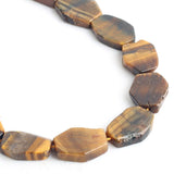 Natural Gem stone Yellow Tiger eyes Natural Stone Loose Beads Flat Rectangle 10*20mm For Jewelry Making Diy Bracelet Necklace