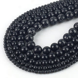 Wholesale Natural Black Howlite Turquoise Round Loose Beads 4 6 8 10 12 Bracelet Fit Diy Charm Beads For Jewelry Making
