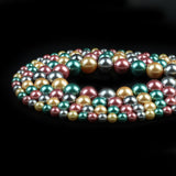 Green Yellow Red Grey Shell Pearl Beads Round Loose Spacer Beads For DIY Jewelry Making Bracelet Accessories 15'' 6 8 10 12mm