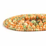 Yellow Green Colorful Rain Jaspers Round Beads Natural Loose Stone Beads For DIY Jewelry Making 4/6/8/10/12mm Bracelet 15''
