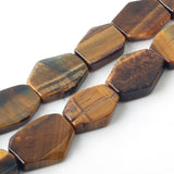 Natural Gem stone Yellow Tiger eyes Natural Stone Loose Beads Flat Rectangle 10*20mm For Jewelry Making Diy Bracelet Necklace
