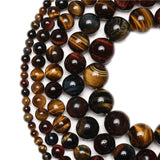 Africa Natural Tricolor Tiger Eye Beads 4-14mm Natural Gemstone Diy Charm Beads For Jewelry Making Hot sale