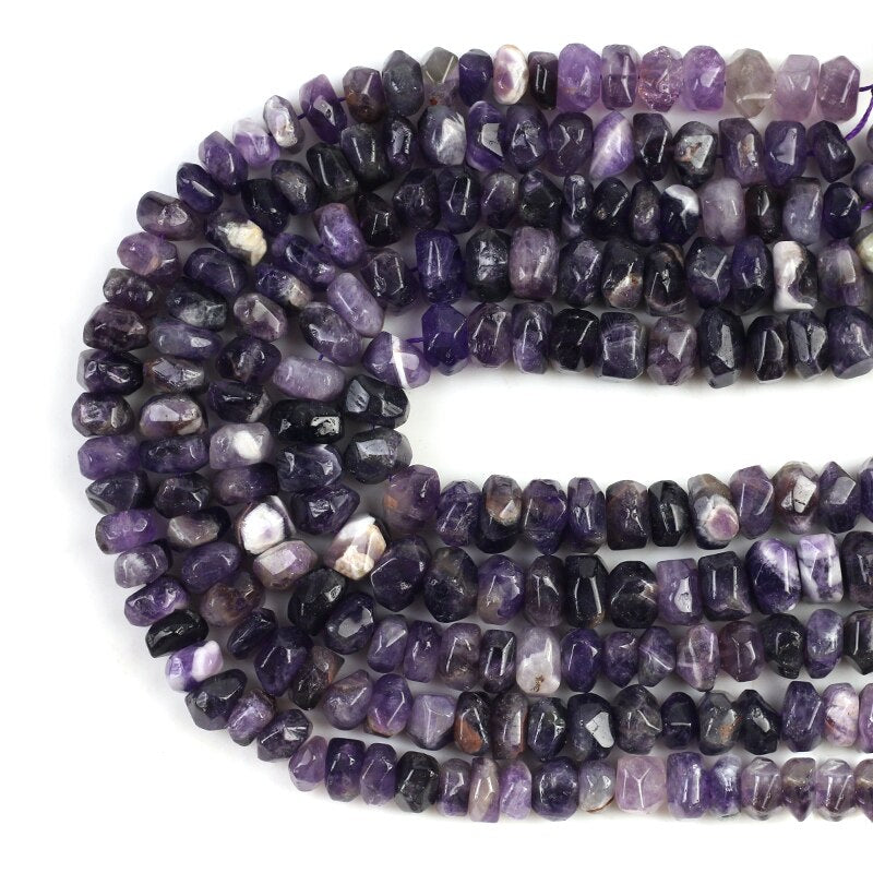Irregular Amethysts Stone Beads Special Cut Genuine Loose Spacer Beads For DIY Jewelry Making Bracelet Charms Accessories