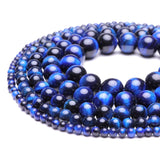 A++ Natural Stone Beads Lapis Blue Tiger Eye Round Beads For Jewelry Making 15inch Pick Size 6.8.10.12mm Making Bracelet