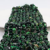 5*8mm Natural Stone Dark Green Tiger Eye Chips Beads Irregular Freeform Gravel Beads Bracelet for Jewelry Making DIY Necklace