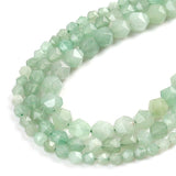 Natural Green Aventurin Split Surface Faceted Loose Stone Beads Spacer Beads 15''Strand 6/8/10mm For Jewelry Making DIY Bracelet