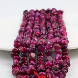 5*8mm Natural Stone Purplish Red Tiger Eye Chips Beads Irregular Freeform Gravel Beads Bracelet for Jewelry Making DIY Necklace