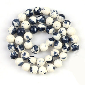 Black White Colorful Rain Jaspers Round Beads Natural Loose Stone Beads For DIY Jewelry Making 4/6/8/10/12mm Bracelet 15''