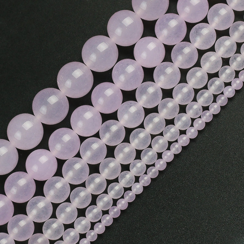 Natural Stone Light Pink Jades Round Loose Spacer Beads 15'' 4/6/8/10/12mm For Jewelry Making DIY Bracelet Accessories