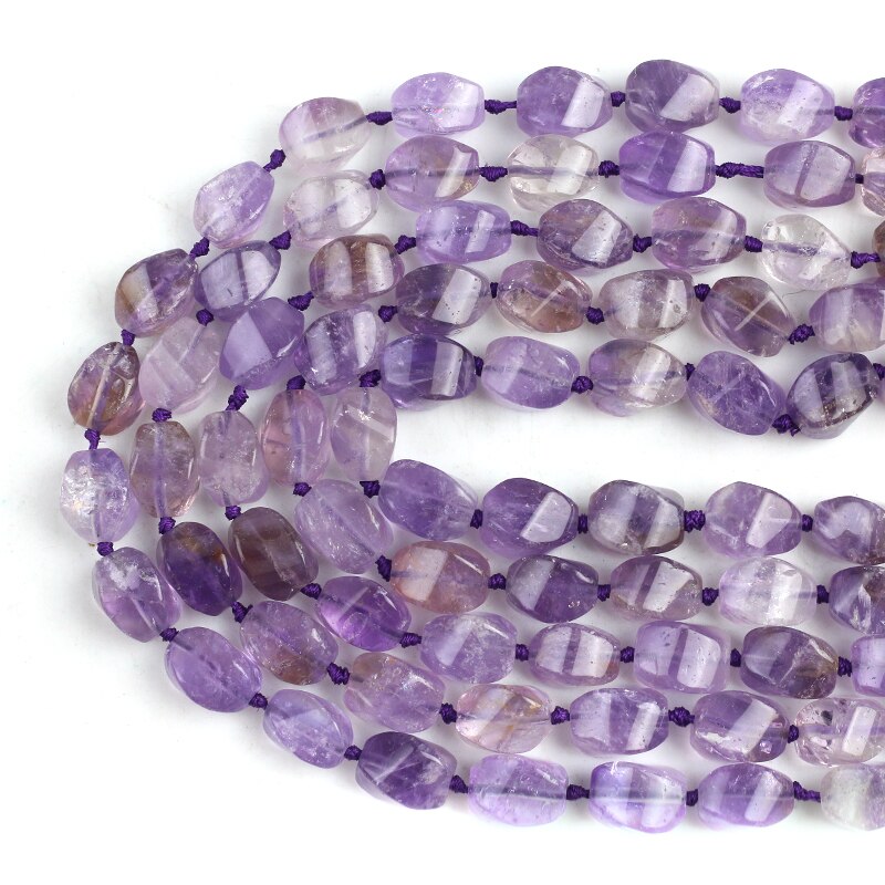 15*22mm Natural Irregular Ametrine Loose Spacer Beads For Jewelry Making DIY Necklace Bracelet Accessories 15Inches