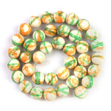 Green Orange Colorful Striated Rain Round Beads Natural Loose Stone Beads For DIY Jewelry Making 4/6/8/10/12mm Bracelet 15''