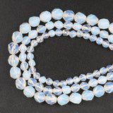 Natural Opal Split Surface Faceted Loose Stone Beads Spacer Beads 15''Strand 6/8/10mm For Jewelry Making DIY Bracelet