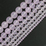 Natural Stone Light Pink Jades Round Loose Spacer Beads 15'' 4/6/8/10/12mm For Jewelry Making DIY Bracelet Accessories