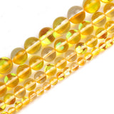 Round Clear Orange Flash Crystal Glass Austrian Crystal Glitter Loose Beads For Jewelry Making DIY Charms Bracelet 15''6/8/10/12mm