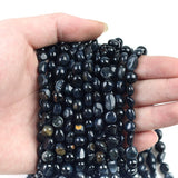5*8mm Oval Shape Gravel Stone Beads Natural Blue Tiger Eye Loose Beads For Jewelry Making DIY Necklace Bracelet Accessories 15''