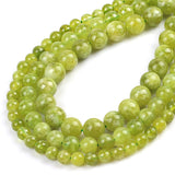1 Strand/lot Natural Stone Jaspers Olive Angelite Jades Round Beads Stone Loose Spacer Beads for DIY Jewelry Making