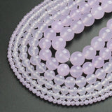 Natural Stone Light Pink Jades Round Loose Spacer Beads 15'' 4/6/8/10/12mm For Jewelry Making DIY Bracelet Accessories