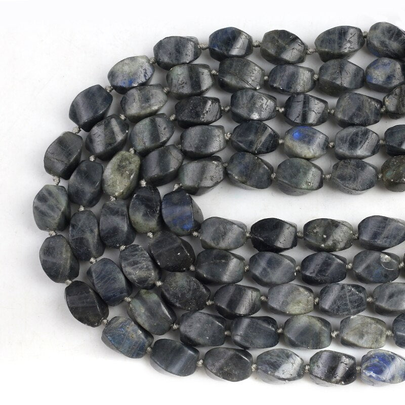 15*22mm Natural Irregular Spectrolite Loose Spacer Beads For Jewelry Making DIY Necklace Bracelet Accessories 15Inches