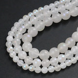 Natural Stone Beads Electroplated White Agates For Jewelry Making DIY Bracelet Earrings Accessories 15'' 6/8/10mm
