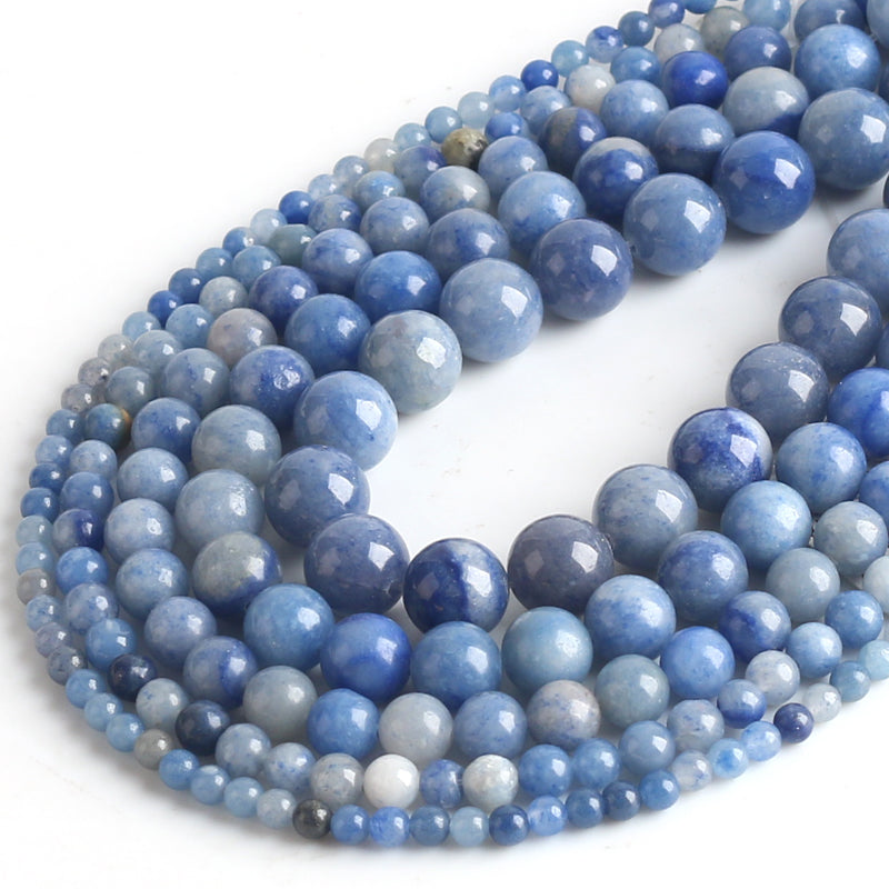 Wholesale Natural Stone Blue Aventurine Round Beads 4/6/8/10/12mm For Jewelry Making DIY Jewelry Bracelet Necklace
