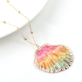 2022 Boho Conch Shell Necklace Shell Gold Shell Chain Necklace Women Seashell Choker Necklace Pendants Jewelry Bohemian Female