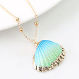 2022 Boho Conch Shell Necklace Shell Gold Shell Chain Necklace Women Seashell Choker Necklace Pendants Jewelry Bohemian Female