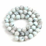 Natural Stone Matte Frosted Jaspers Agates Amazonite Jades Quartz Turquoises Round Spacer Bead For Jewelry Making DIY Accessorie