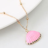 2022 Boho Conch Shell Necklace Shell Gold Shell Chain Necklace Women Seashell Choker Necklace Pendants Jewelry Bohemian Female