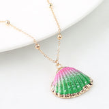 2022 Boho Conch Shell Necklace Shell Gold Shell Chain Necklace Women Seashell Choker Necklace Pendants Jewelry Bohemian Female