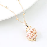 2022 Boho Conch Shell Necklace Shell Gold Shell Chain Necklace Women Seashell Choker Necklace Pendants Jewelry Bohemian Female
