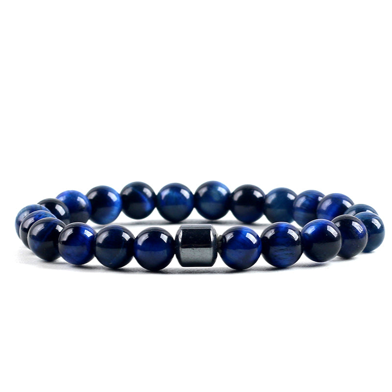 High Quality Natural Stone Bracelet Beads Men's Drum Beads Lapis Lazuli Tiger Eye Jewelry DIY Charms Bracelet wholesale 6/8/10mm