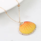 2022 Boho Conch Shell Necklace Shell Gold Shell Chain Necklace Women Seashell Choker Necklace Pendants Jewelry Bohemian Female