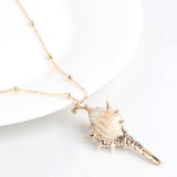 2022 Boho Conch Shell Necklace Shell Gold Shell Chain Necklace Women Seashell Choker Necklace Pendants Jewelry Bohemian Female