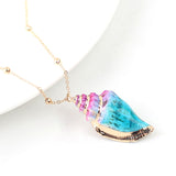 2022 Boho Conch Shell Necklace Shell Gold Shell Chain Necklace Women Seashell Choker Necklace Pendants Jewelry Bohemian Female