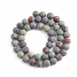Natural Stone Matte Frosted Jaspers Agates Amazonite Jades Quartz Turquoises Round Spacer Bead For Jewelry Making DIY Accessorie