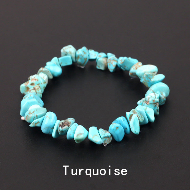 Hot Irregular Natural Crystals Chakras Stone Bracelet Beads Chips Jewelry Bracelets Yellow Crystals Clear Crystals Aquamarines